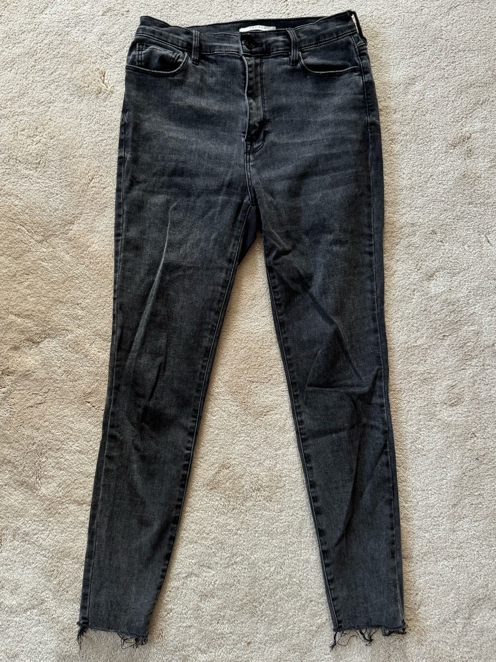 PacSun Women's Black Skinny Jeans with Raw Hem